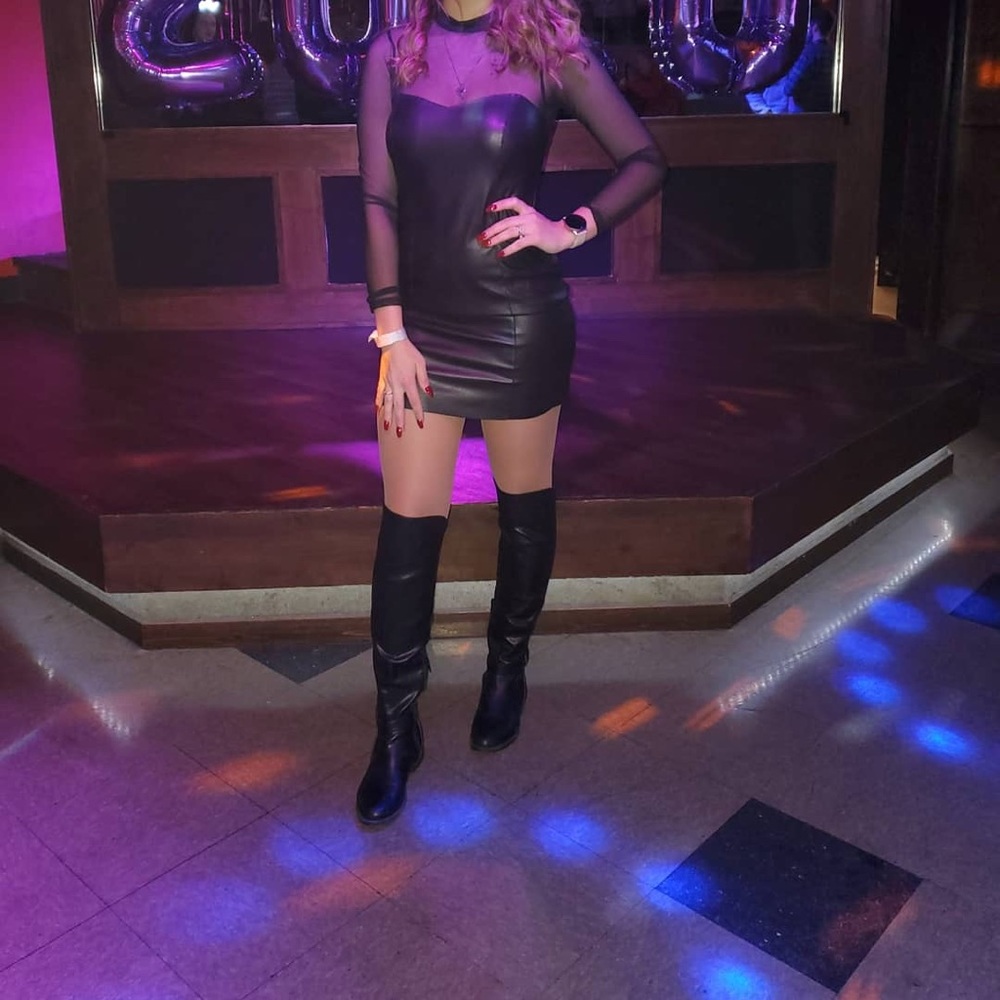 Leather dress